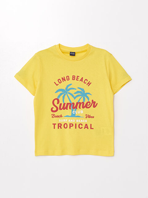 LCW ECO Crew Neck Printed Short Sleeve Boys' T-Shirt