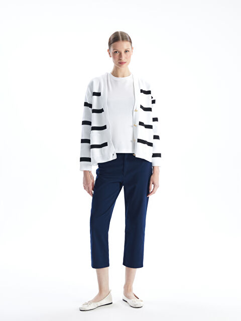 LCWAIKIKI Classic Dar Fit Düz Gabardin Kadın Kapri - S4L410Z8-E1J