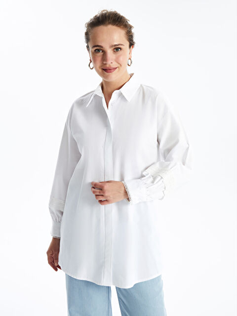 LCW Modest تونيك قميص سادة واسع للسيدات - S4L626Z8-EEW