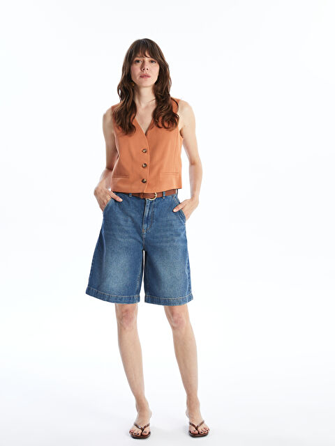 LCW Jeans Žena INDIGO Traper šorc - S4L844Z8-507