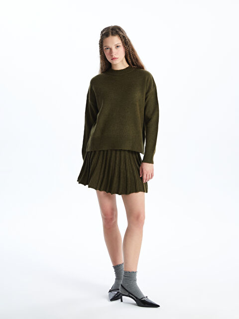 LCW Vision Kadın Beli Lastikli Düz Triko Etek - S4L994Z8-HDA