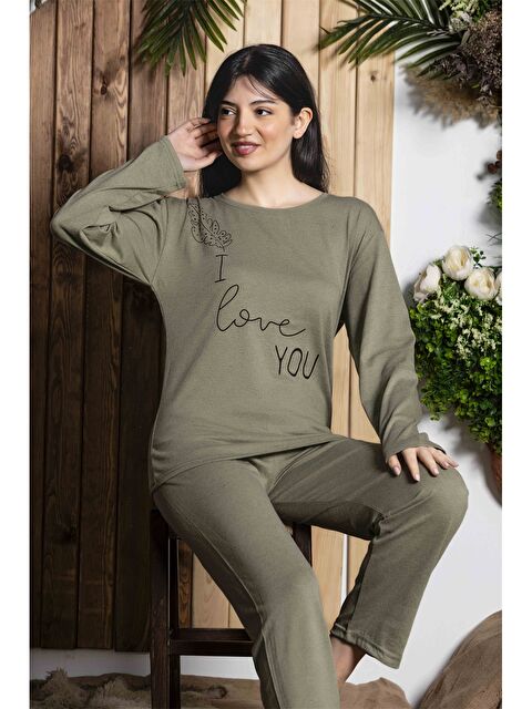 ERCAN Bisiklet Yaka Kadın Pijama Takım - S4LA34Z8-GHX