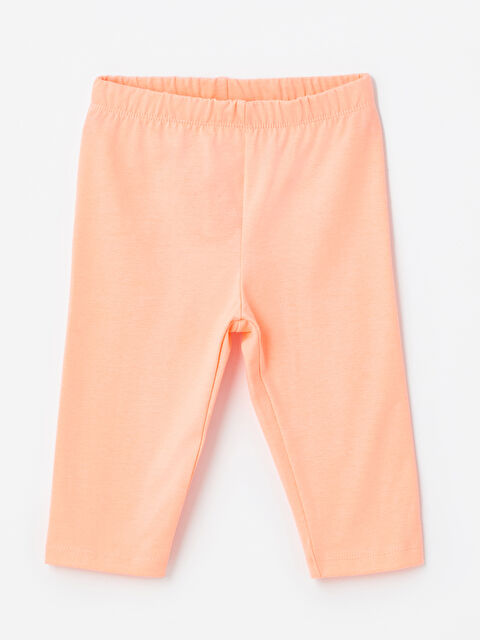 LCW Kids طقم تيشيرت برقبة دائرية وكم قصير مطبوع ميني ماوس وبنطال ضيق - قطعتين للبنات الرضع - S4LB94Z1-FDU