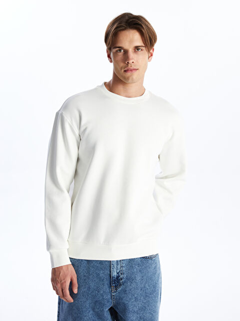 XSIDE Bisiklet Yaka Uzun Kollu Erkek Kalın Sweatshirt - S4LD35Z8-R9J