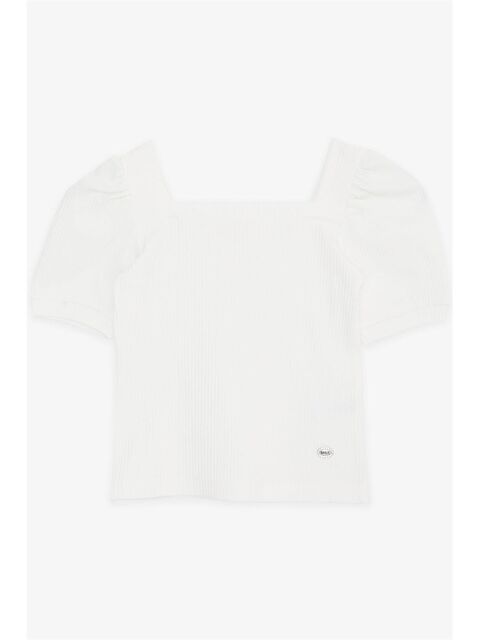 Breeze Kare Yaka Kısa Kollu Kız Çocuk Tişört - S4LE61Z4-FDU