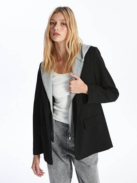 LCW Vision Kapüşonlu Kadın Blazer Ceket - S4LG54Z8-CVL