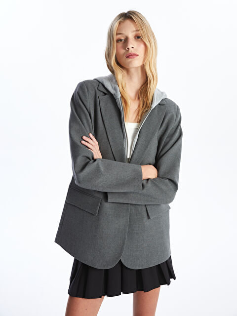 LCW Vision Kapüşonlu Kadın Blazer Ceket - S4LG54Z8-JMD