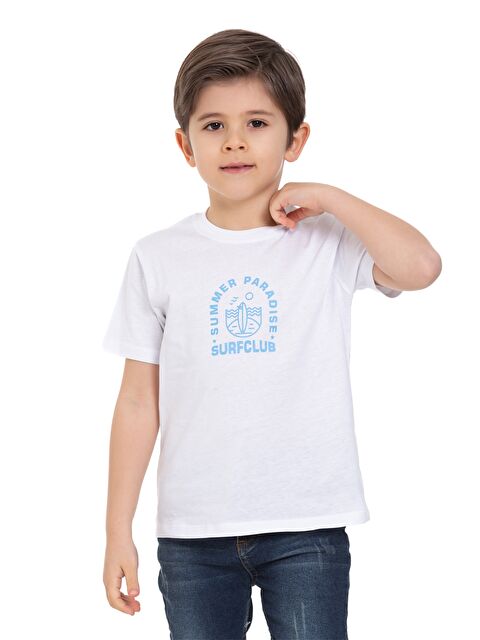 Myhanne Bisiklet Yaka Kısa Kollu Erkek Çocuk Tişört - S4LI45Z4-J5E