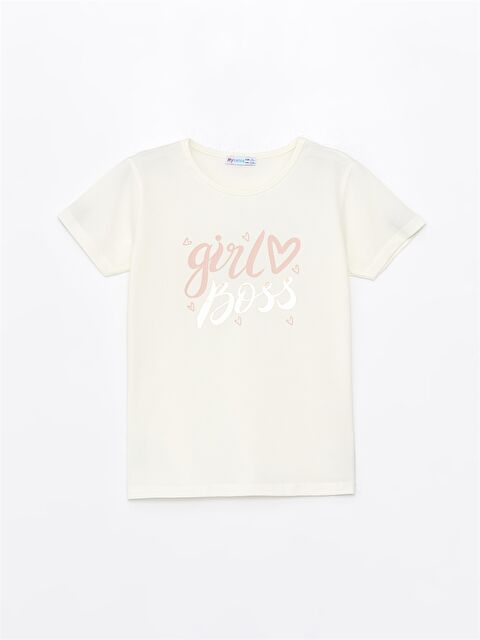 Myhanne Bisiklet Yaka Kız Çocuk Tişört