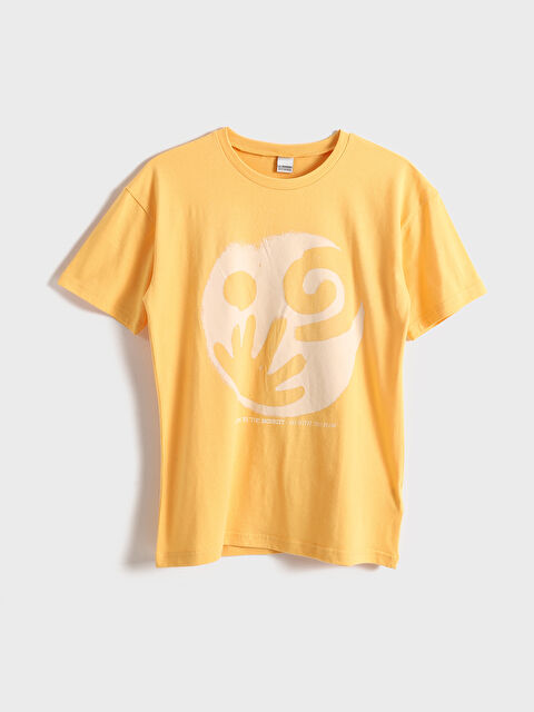 LCW Kids Crew Neck Printed Boys' T-Shirt - S4LI82Z4-G0L