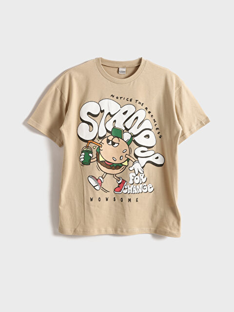 LCW Kids Crew Neck Printed Boys' T-Shirt - S4LI84Z4-FHL