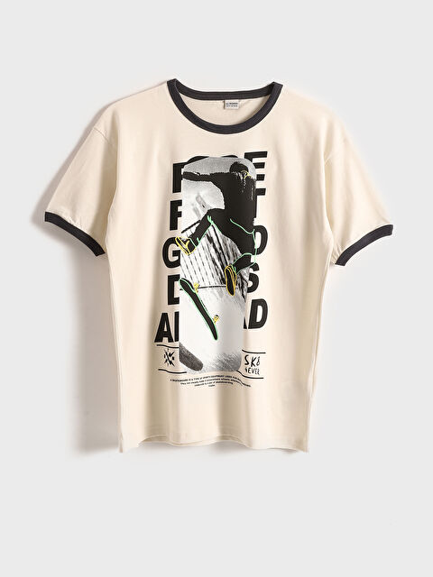 LCW Kids Crew Neck Printed Boys' T-Shirt - S4LI87Z4-FEW