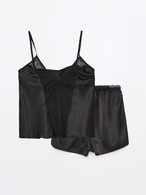 Path-y Saten Şortlu Kadın Pijama Takımı