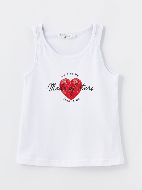 Calimera Kids Bisiklet Yaka Baskılı Kız Çocuk Atlet - S4LK60Z4-J5E