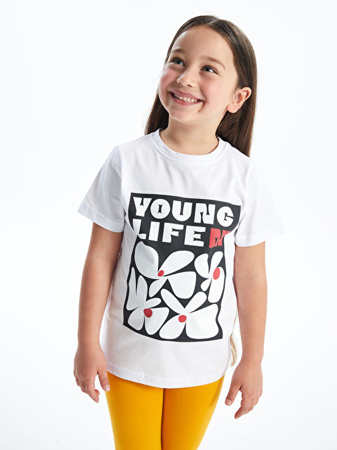 Calimera Kids Bisiklet Yaka Kız Çocuk Tişört - S4LK80Z4-J5E