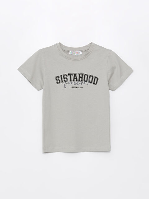 Calimera Kids Bisiklet Yaka Baskılı Kız Çocuk Tişört - S4LK82Z4-GE9