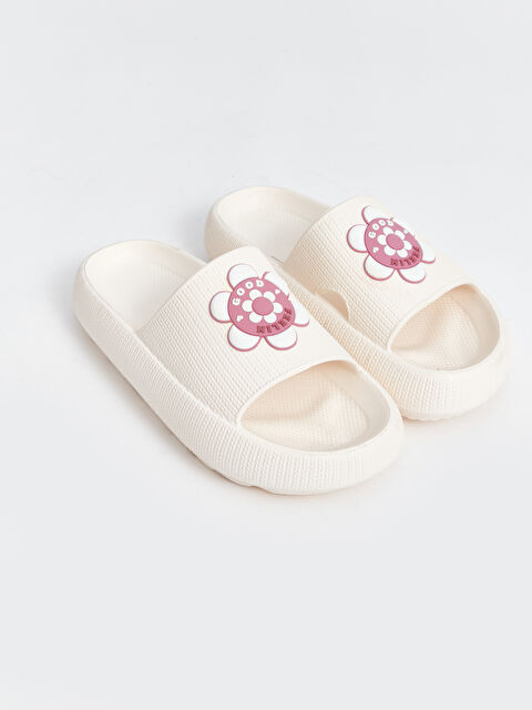 LCW STEPS Tek Bantlı Çiçek Desenli Kadın Terlik - S4LL43Z8-Q6K