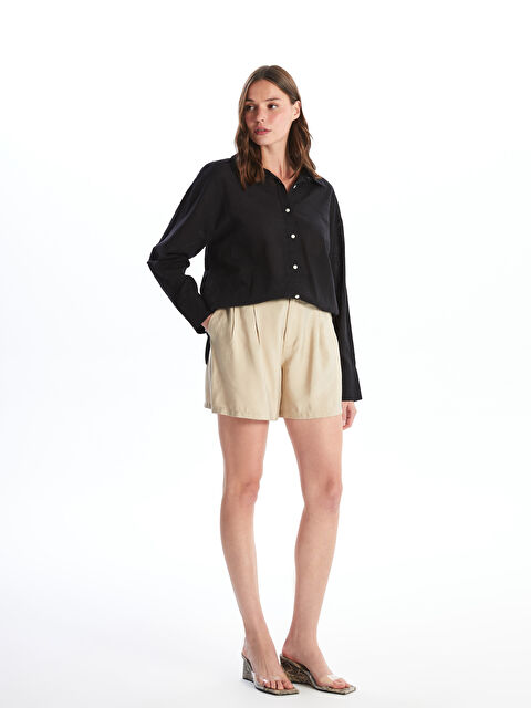 LCW Vision Kadın Rahat Kalıp Düz Şort - S4LL68Z8-YKD