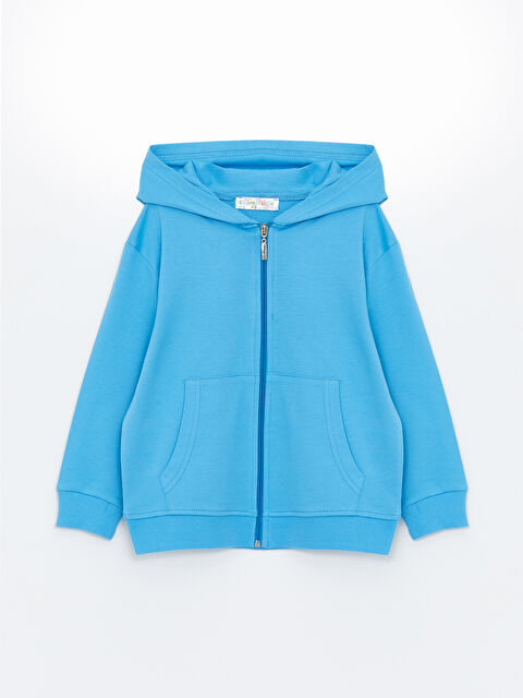 Calimera Kids Kapüşonlu Erkek Çocuk Fermuarlı Sweatshirt - S4LM12Z4-GJY