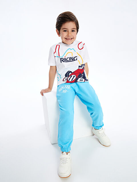 Calimera Kids Beli Lastikli Baskılı Erkek Çocuk Jogger Eşofman Altı - S4LM22Z4-CU5