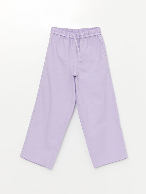 LCW ECO Beli Lastikli Wideleg Kız Çocuk Pantolon - S4LN00Z4-FKW