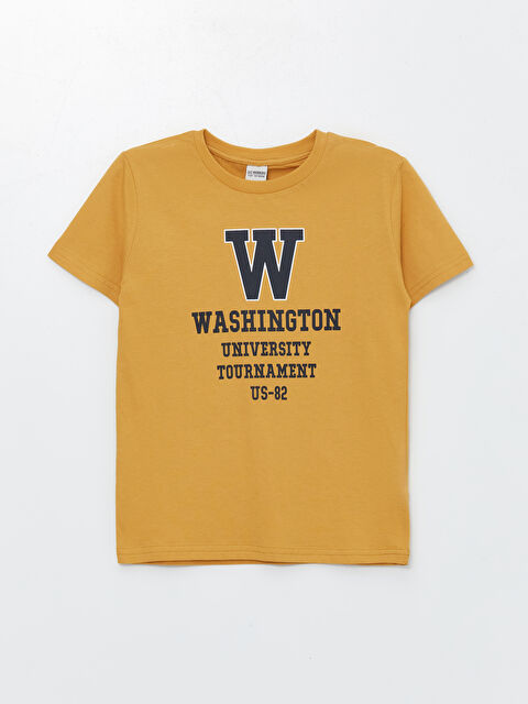 LCW Kids Crew Neck Printed Short Sleeve Boys' T-Shirt - S4LO98Z4-Y8G