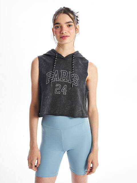 XSIDE ACTIVE Kapüşonlu Baskılı Kadın Sporcu Atleti - S4LS28Z8-E93