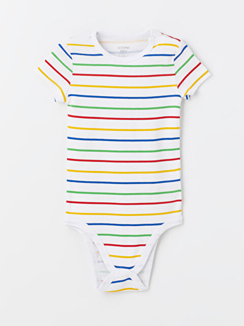 LCW ECO بدلة الجسم بلا كم مخطط كول مدور أولاد بيبي سناب سناب - S4LS34Z1-P8J