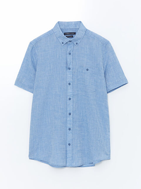 LCWAIKIKI Classic Regular Fit Short Sleeve Men's Shirt - S4LU17Z8-D1Q