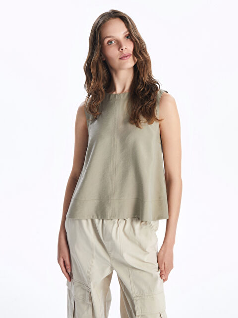 LCW Vision Kadın Bisiklet Yaka Düz Bluz - S4LV88Z8-VFH