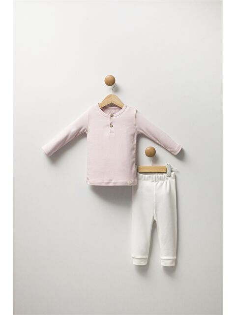 Jo'viel Bisiklet Yaka Kız Bebek Sweatshirt ve Eşofman Alt 2'li - S4LY27Z1-FSX