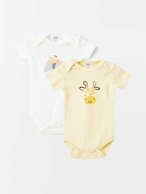 Luggi Baby Bisiklet Yaka Kız Bebek Çıtçıtlı Bodysuit 2'li - S4LY76Z1-M0T