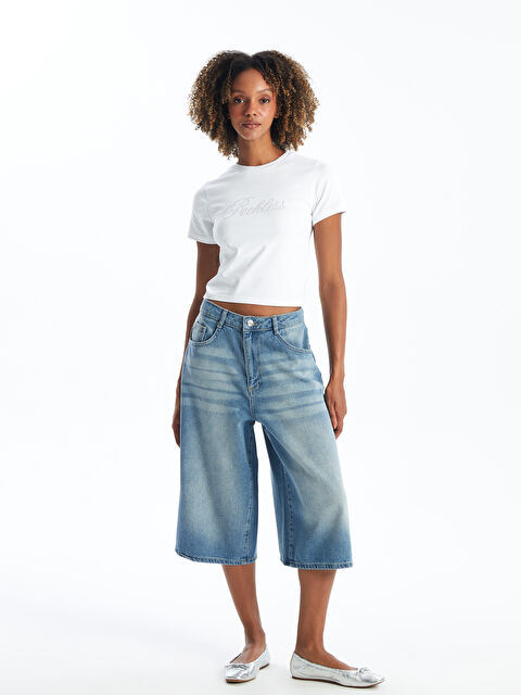 XSIDE Rahat Kalıp Kadın Jean Kapri - S4M076Z8-S1D