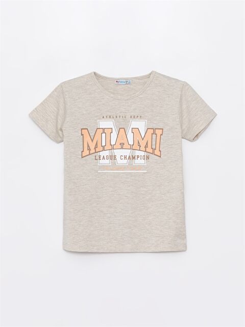 Myhanne Bisiklet Yaka Kız Çocuk Tişört - S4M365Z4-FRJ