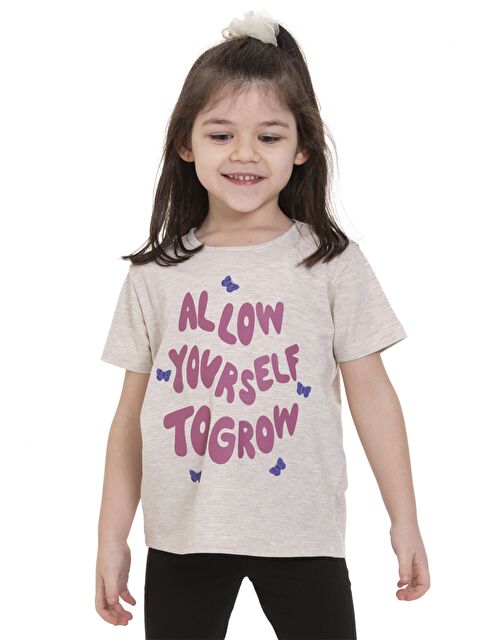 Myhanne Bisiklet Yaka Kız Çocuk Tişört - S4M366Z4-FRJ