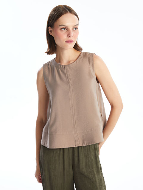 LCW Vision Kadın Bisiklet Yaka Düz Bluz - S4M377Z8-YH0