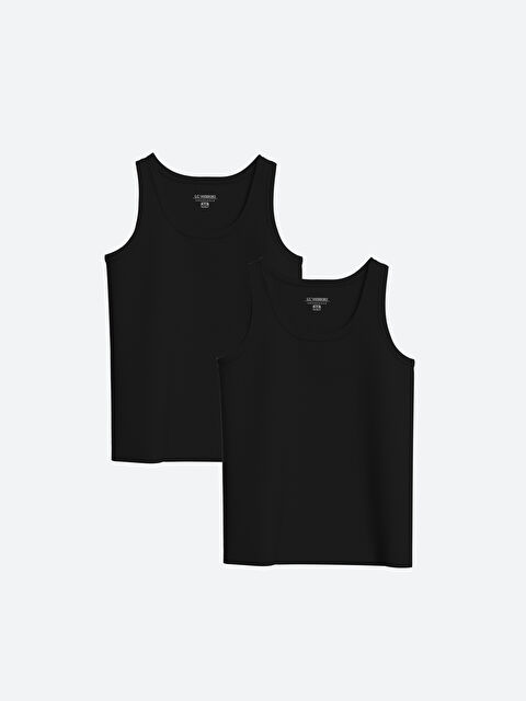 LCW Kids Bisiklet Yaka Basic Erkek Çocuk Atlet 2'li - S4M388Z4-CVL