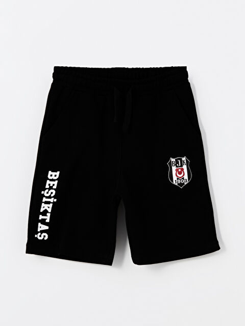 LCW Kids Beli Lastikli Beşiktaş Baskılı Erkek Çocuk Şort - S4M398Z4-CVL