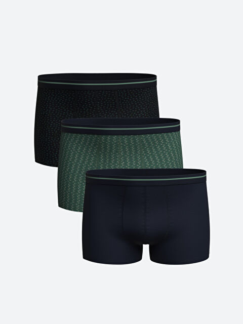 LC WAIKIKI Standart Kalıp Pamuklu Esnek Erkek Boxer 3'lü - S4M491Z8-RFH