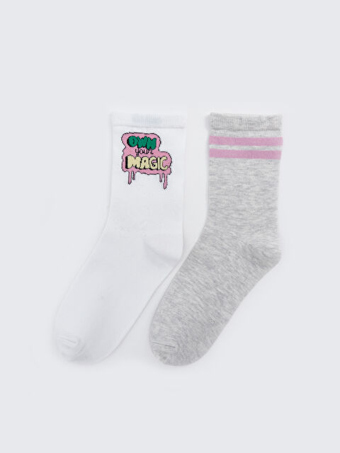 LCW DREAM Desenli Kadın Soket Çorap 2'li - S4M703Z8-FDU