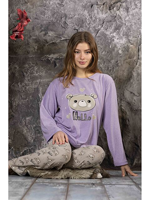 ERCAN Bisiklet Yaka Kadın Pijama Takım - S4M754Z8-H3T