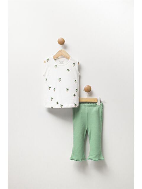 Jo'viel Bisiklet Yaka Kız Bebek Tişört ve Şort 2'li Takım - S4M785Z1-GHX