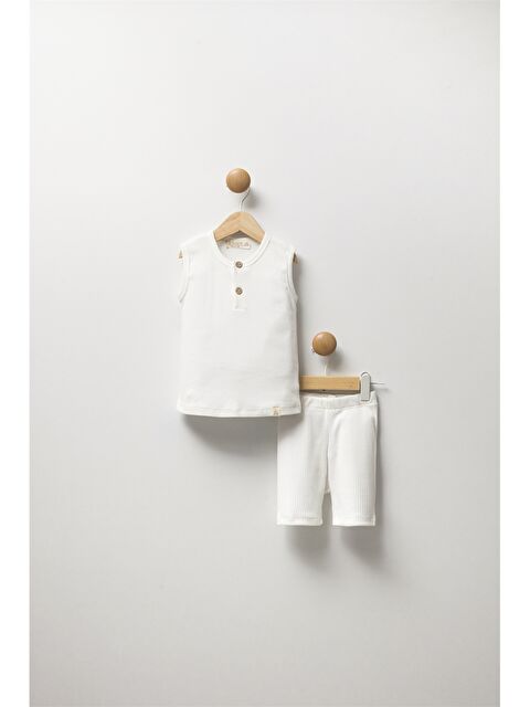 Jo'viel Bisiklet Yaka Kız Bebek Tişört ve Şort 2'li Takım - S4M792Z1-FDU