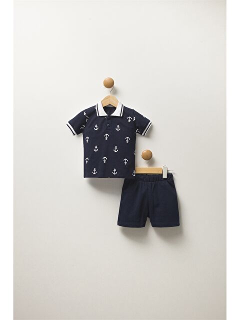 Jo'viel Polo Yaka Erkek Bebek Tişört ve Şort 2'li Takım - S4M804Z1-CX1