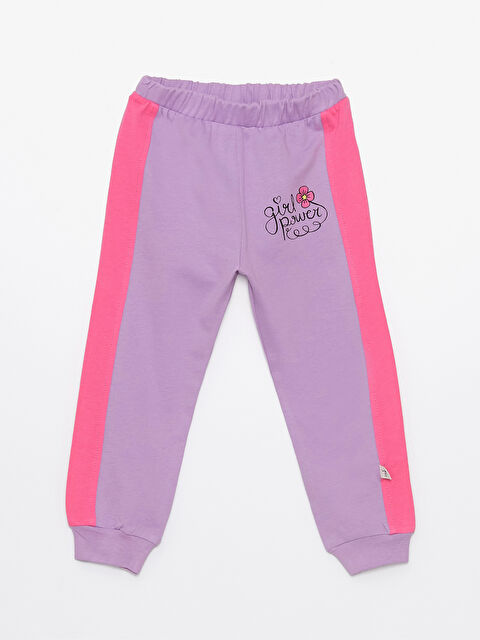 Pija Pija Beli Lastikli Baskılı Kız Bebek Eşofman Altı - S4M991Z1-GNG