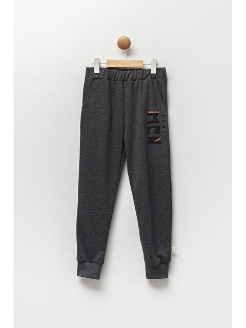 Pija Pija Beli Lastikli Baskılı Erkek Çocuk Eşofman Altı - S4M992Z4-HDE