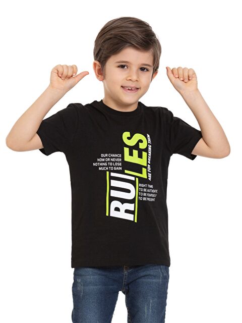 Myhanne Bisiklet Yaka Erkek Çocuk Tişört - S4MA66Z4-HEG