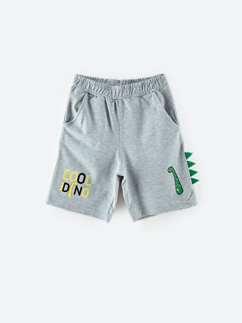 Mışıl Kids Beli Lastikli Baskılı Erkek Bebek Şort - S4MA91Z1-DEK