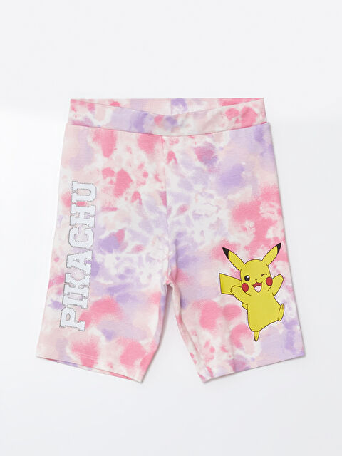 LCW Kids Beli Lastikli Pikachu Baskılı Kız Çocuk Tayt - S4MB21Z4-LT4