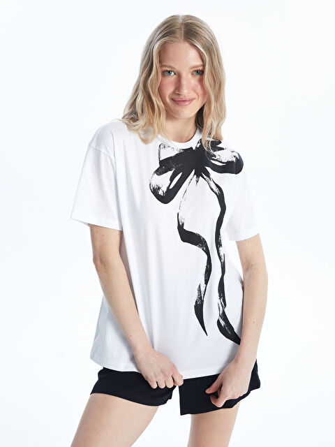 XSIDE T-shirt à manches courtes imprimé à col rond pour femmes - S4MB37Z8-R9J